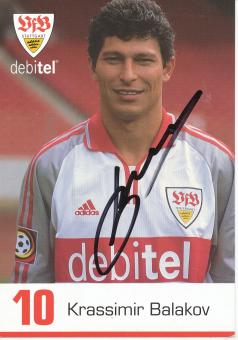 Krassimir Balakov  2000/2001  VFB Stuttgart  Fußball Autogrammkarte original signiert 