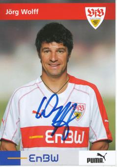 Jörg Wolff  VFB Stuttgart  Fußball Autogrammkarte original signiert 