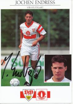 Jochen Endress  1992/1993  VFB Stuttgart  Fußball Autogrammkarte original signiert 