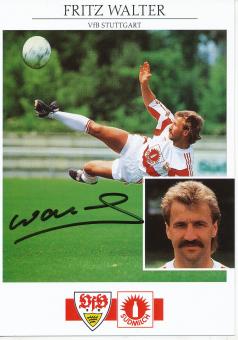 Fritz Walter  1992/1993  VFB Stuttgart  Fußball Autogrammkarte original signiert 