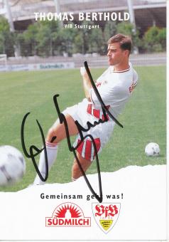 Thomas Berthold  1995/1996  VFB Stuttgart  Fußball Autogrammkarte original signiert 