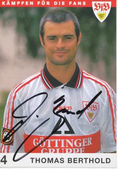 Thomas Berthold  1997/1998  VFB Stuttgart  Fußball Autogrammkarte original signiert 