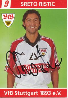Sreto Ristic  1998/1999  VFB Stuttgart  Fußball Autogrammkarte original signiert 