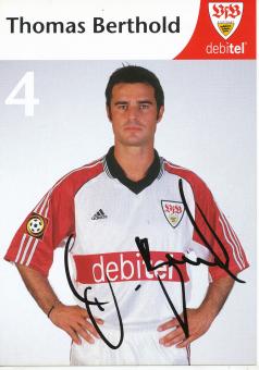 Thomas Berthold  1999/2000  VFB Stuttgart  Fußball Autogrammkarte original signiert 