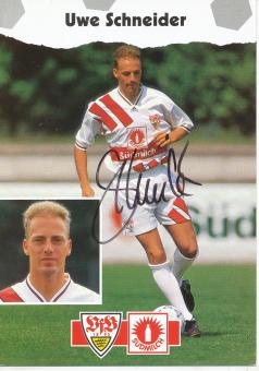 Uwe Schneider  1993/1994  VFB Stuttgart  Fußball Autogrammkarte original signiert 