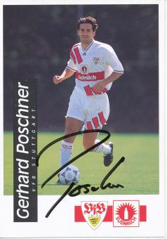 Gerhard Poschner  1994/1995  VFB Stuttgart  Fußball Autogrammkarte original signiert 