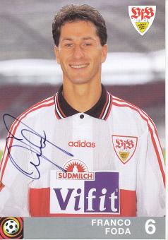 Franco Foda  1996/1997  VFB Stuttgart  Fußball Autogrammkarte original signiert 