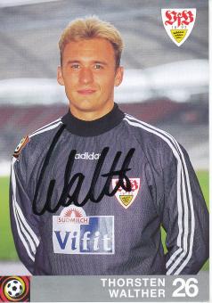 Thorsten Walther  1996/1997  VFB Stuttgart  Fußball Autogrammkarte original signiert 