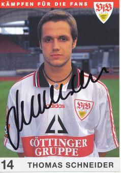 Thomas Schneider  1997/1998  VFB Stuttgart  Fußball Autogrammkarte original signiert 