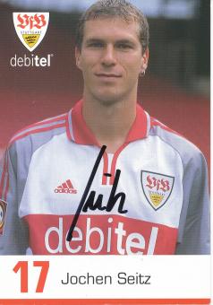 Jochen Seitz  2000/2001  VFB Stuttgart  Fußball Autogrammkarte original signiert 