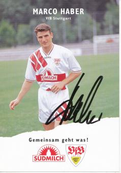 Marco Haber  1995/1996  VFB Stuttgart  Fußball Autogrammkarte original signiert 