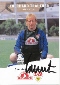 Eberhard Trautner  1995/1996  VFB Stuttgart  Fußball Autogrammkarte original signiert 
