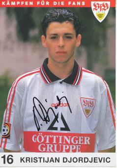 Kristijan Djordjevic  1997/1998  VFB Stuttgart  Fußball Autogrammkarte original signiert 