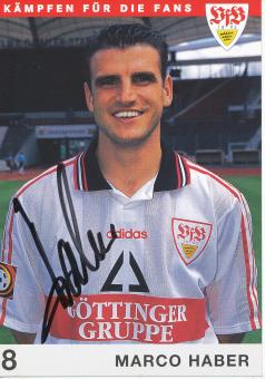 Marco Haber  1997/1998  VFB Stuttgart  Fußball Autogrammkarte original signiert 