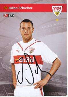 Julian Schieber  2009/2010  VFB Stuttgart  Fußball Autogrammkarte original signiert 
