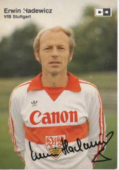 Erwin Hadewicz  1980/1981  VFB Stuttgart Fußball Autogrammkarte original signiert 