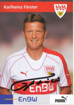 Karlheinz Förster  VFB Stuttgart Fußball Autogrammkarte original signiert 