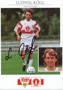 Ludwig Kögl  1992/1993  VFB Stuttgart Fußball Autogrammkarte original signiert 
