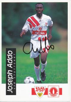Joseph Addo  1994/1995  VFB Stuttgart Fußball Autogrammkarte original signiert 