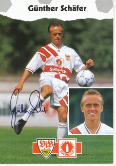 Günther Schäfer  1993/1994  VFB Stuttgart Fußball Autogrammkarte original signiert 