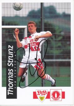 Thomas Strunz  1994/1995  VFB Stuttgart Fußball Autogrammkarte original signiert 