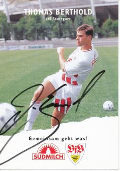 Thomas Berthold  1995/1996  VFB Stuttgart Fußball Autogrammkarte original signiert 