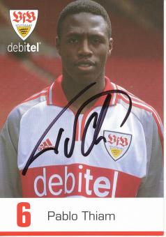 Pablo Thiam  2000/2001 VFB Stuttgart Fußball Autogrammkarte original signiert 
