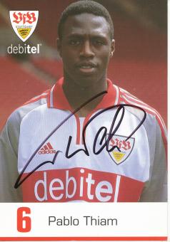Pablo Thiam  2000/2001 VFB Stuttgart Fußball Autogrammkarte original signiert 