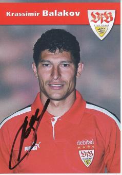 Krassimir Balakov  2002/2003  VFB Stuttgart Fußball Autogrammkarte original signiert 