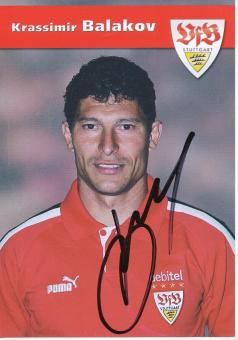 Krassimir Balakov  2002/2003  VFB Stuttgart Fußball Autogrammkarte original signiert 