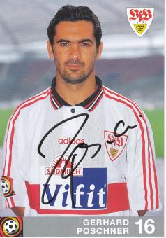 Gerhard Poschner  1996/1997  VFB Stuttgart Fußball Autogrammkarte original signiert 