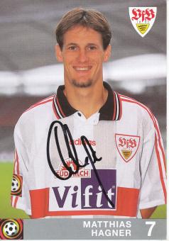 Matthias Hagner  1996/1997  VFB Stuttgart Fußball Autogrammkarte original signiert 