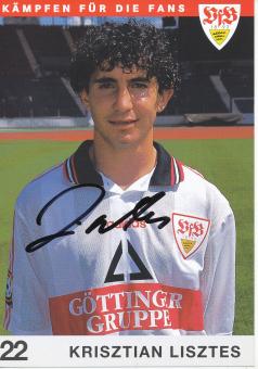 Krisztian Lisztes  1997/1998  VFB Stuttgart Fußball Autogrammkarte original signiert 