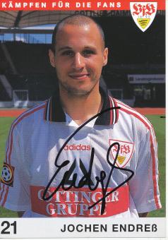 Jochen Endreß  1997/1998  VFB Stuttgart Fußball Autogrammkarte original signiert 