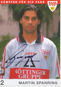 Martin Spanring  1997/1998  VFB Stuttgart Fußball Autogrammkarte original signiert 