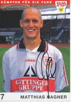 Matthias Hagner  1997/1998  VFB Stuttgart Fußball Autogrammkarte original signiert 