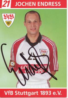 Jochen Endress  1998/1999  VFB Stuttgart Fußball Autogrammkarte original signiert 