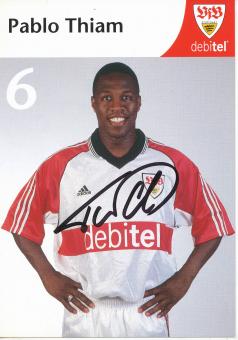 Pablo Thiam  1999/2000  VFB Stuttgart Fußball Autogrammkarte original signiert 