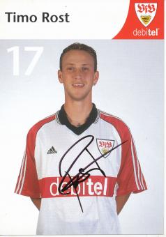 Timo Rost  1999/2000  VFB Stuttgart Fußball Autogrammkarte original signiert 