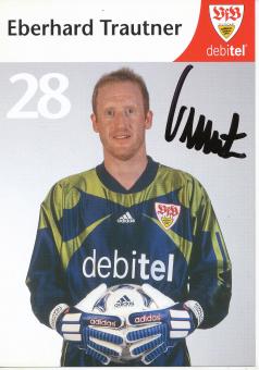 Eberhard Trautner  1999/2000  VFB Stuttgart Fußball Autogrammkarte original signiert 