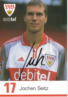Jochen Seitz  2000/2001  VFB Stuttgart Fußball Autogrammkarte original signiert 