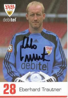 Eberhard Trautner  2000/2001  VFB Stuttgart Fußball Autogrammkarte original signiert 