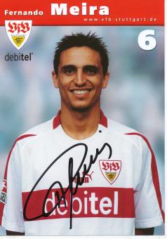 Fernando Meira  2002/2003  VFB Stuttgart Fußball Autogrammkarte original signiert 