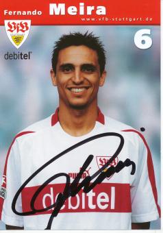 Fernando Meira  2002/2003  VFB Stuttgart Fußball Autogrammkarte original signiert 