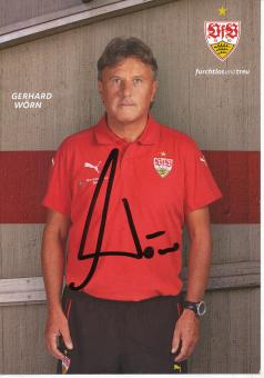 Gerhard Wörn  2015/2016  VFB Stuttgart Fußball Autogrammkarte original signiert 
