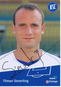Tilman Sieverling  Karlsruher SC  II  Fußball Autogrammkarte original signiert 
