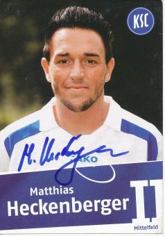 Matthias Heckenberger  Karlsruher SC  II  Fußball Autogrammkarte original signiert 