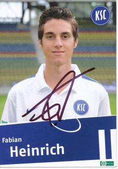 Fabian Heinrich  Karlsruher SC  II  Fußball Autogrammkarte original signiert 