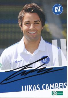 Lukas Cambeis  Karlsruher SC  II  Fußball Autogrammkarte original signiert 