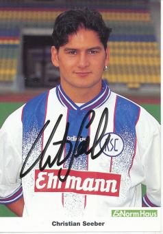 Christian Seeber  1997/1998  Karlsruher SC  Fußball Autogrammkarte original signiert 